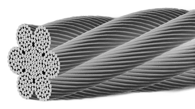 6x37 (18/12/6/1) -IWRC Wire Rope
